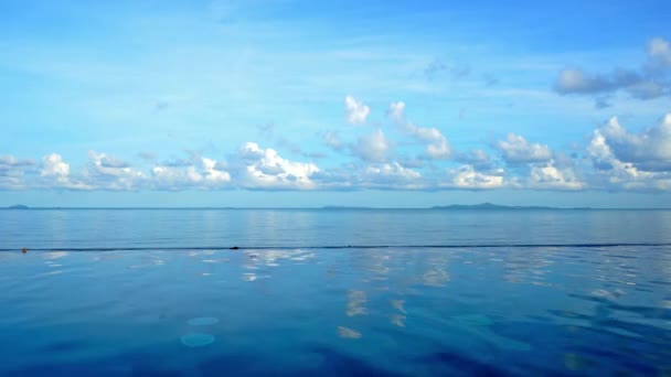 Imagens Tranquilas Piscina Vazia Hotel Resort — Vídeo de Stock