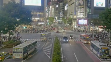 Modern megalopolis Asya şehrinin manzaralı görüntüleri