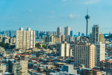 Bina Cityscape Makao şehrinin güzel mimari