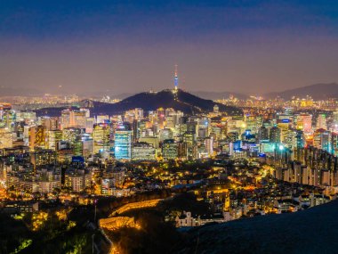 Bina Cityscape Seoul City güzel mimari