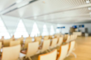 Soyut bulanıklık ve Havaalanı terminal yolcu için trans defocused