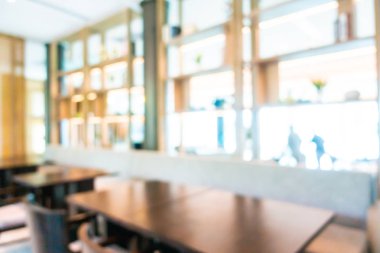 Soyut bulanıklık ve defocused açık büfe restoran ve kahve dükkanı CA