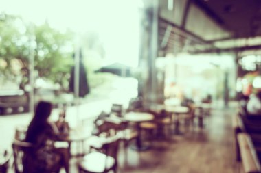 Soyut bulanıklık ve defocused açık büfe restoran ve kahve dükkanı CA