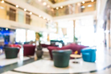 Görüntü bulanıklığı ve arka plan için otel lobisinin dışsal görünümü