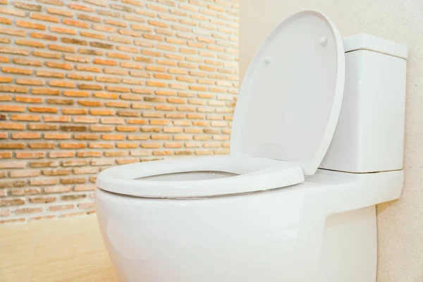 White toilet bowl and seat — Stock Photo, Image