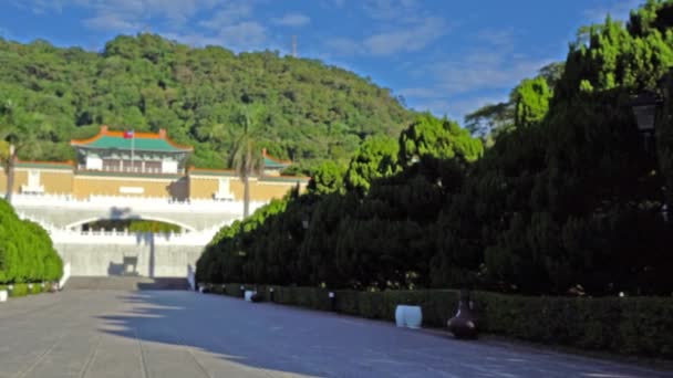 Scenic Footage Ancient Chinese Arch Palace — Stock Video