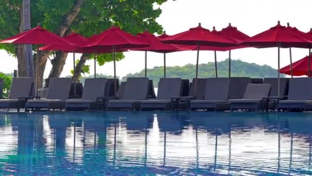 Calme Images Piscine Vide Hôtel Resort — Video