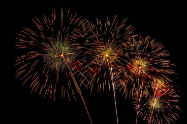 Kutlama yıldönümü için havai fişek ekran arka plan