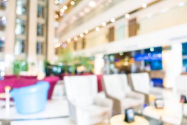 Görüntü bulanıklığı ve arka plan için otel lobisinin dışsal görünümü