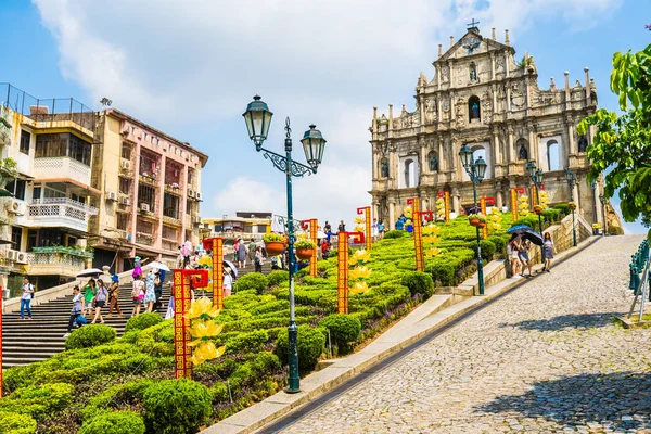 China, Macau - 6 de setembro de 2018 - Bela arquitetura antiga bui — Fotografia de Stock