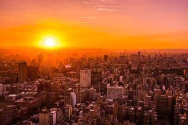 Taipei şehrinin güzel mimarisi