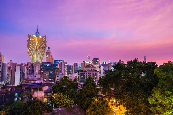 Beautiful architecture building cityscape of macau city — Stock Photo, Image