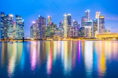 Singapur - 18 Ocak 2019: landma bina güzel mimari