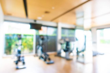 Soyut Blur ve spor salonu iç fitness ekipmanları bulanıklaştırma