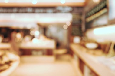 Soyut bulanıklık ve defocused açık büfe restoran ve kahve dükkanı CA