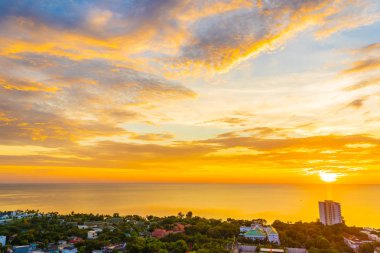 Güzel açık hava manzara ve hua hin şehir manzarası