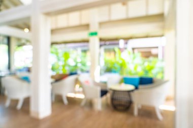 Görüntü bulanıklığı ve arka plan için otel lobisinin dışsal görünümü