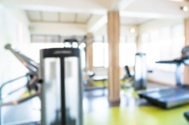 Soyut Blur ve spor salonu iç fitness ekipmanları bulanıklaştırma
