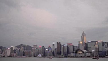 Modern megalopolis Asya şehrinin manzaralı görüntüleri