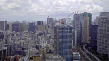 Modern megalopolis Asya şehrinin manzaralı görüntüleri