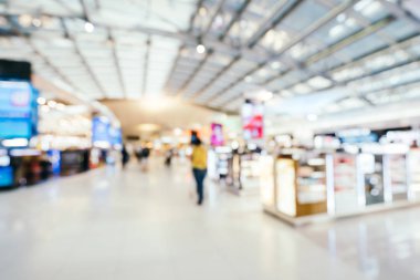 Soyut bulanıklık ve ufuk Havaalanı terminal iç