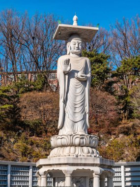 Güzel Budizm heykel Bongeunsa Tapınak