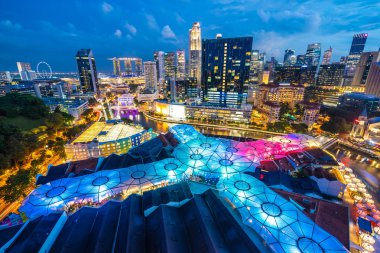 Singapur şehir dış bina güzel mimari