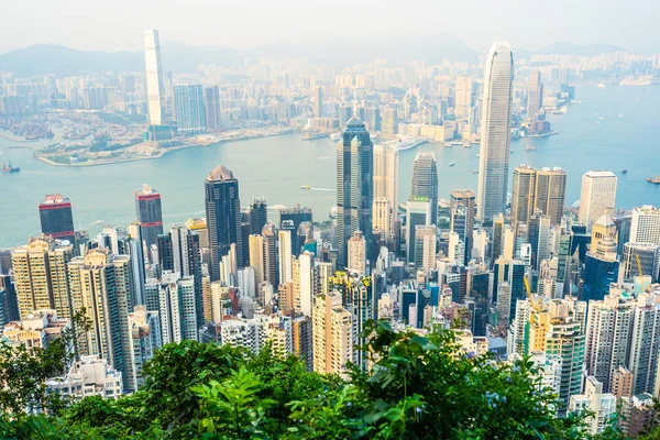 美丽的建筑建筑, 香港城市景观 — 图库照片