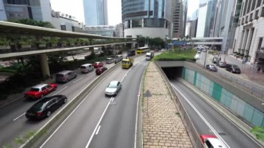 Modern megalopolis Asya şehrinin manzaralı görüntüleri