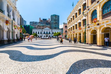 Çin, Makao - 6 Eylül 2018 - güzel eski mimari bui