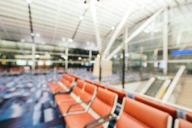 Soyut bulanıklık ve ufuk Havaalanı terminal iç