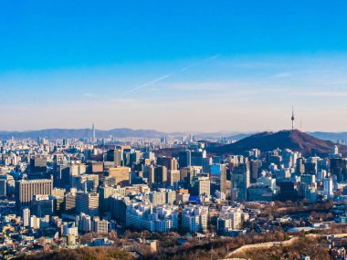 Bina Cityscape Seoul City güzel mimari