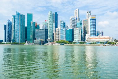 Singapur, 21 Ocak 2019: skyscra bina güzel mimari