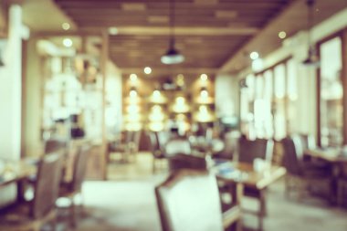 Soyut bulanıklık ve bulanık kahve dükkanı Cafe ve restoran interi