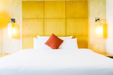 Beyaz rahat yastık Yatak Dekorasyon