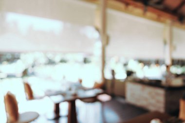 Soyut bulanıklık ve defocused açık büfe restoran ve kahve dükkanı CA