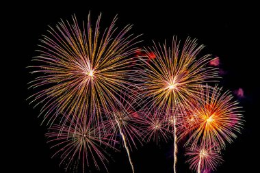 Kutlama yıldönümü için havai fişek ekran arka plan