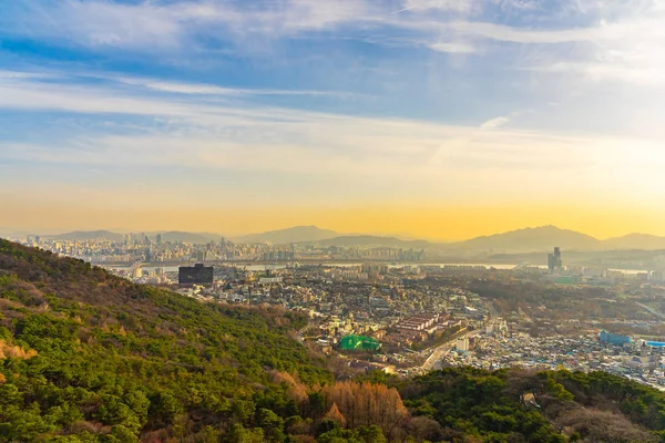 Güzel manzara ve Seoul city cityscape — Stok fotoğraf