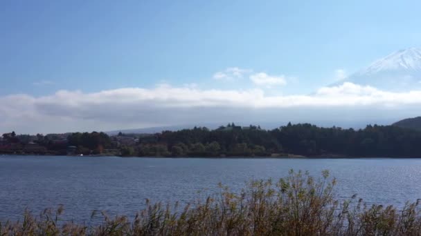 Riprese Panoramiche Della Bellissima Montagna Fuji Giappone — Video Stock