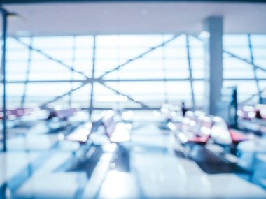 Soyut bulanıklık ve ufuk Havaalanı terminal iç