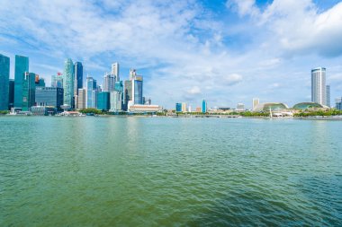 Singapur, 21 Ocak 2019: skyscra bina güzel mimari