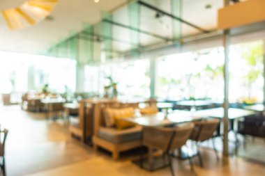 Soyut bulanıklık ve defocused açık büfe restoran ve kahve dükkanı CA
