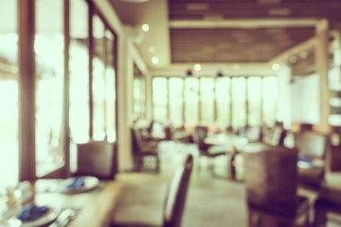 Soyut bulanıklık ve bulanık kahve dükkanı Cafe ve restoran interi