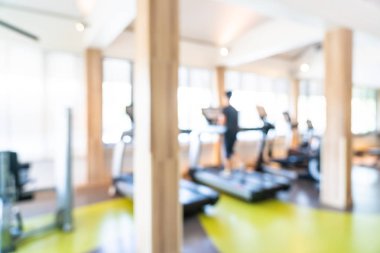Soyut Blur ve spor salonu iç fitness ekipmanları bulanıklaştırma