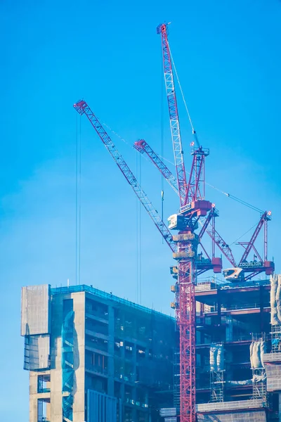 Lokasi konstruksi Crane — Stok Foto