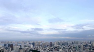 Modern megalopolis Asya şehrinin manzaralı görüntüleri