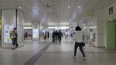 Tokyo Japonya - 5 Ağustos 2018: Tokyo 'daki tren ve metro istasyonunun görüntüleri