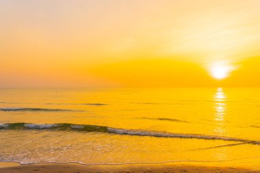 Güzel açık peyzaj tropikal doğa deniz ve plaj ile bir