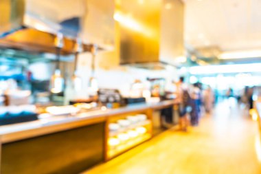 Soyut bulanıklık ve defocused açık büfe restoran ve kahve dükkanı CA