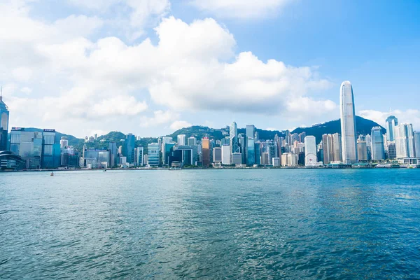 Hermoso edificio de arquitectura exterior paisaje urbano de Hong Kong — Foto de Stock